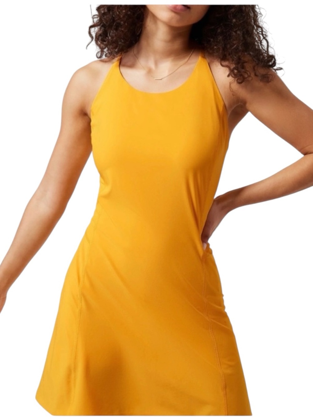 ATHLETA Infinity Skorts Dress in Radiant Sunshine Size XL — VERY VIBRANT!!!
